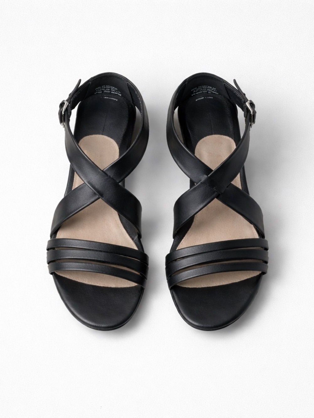 Elegant Leather Black Women's Sandals| Hush Puppies | Size 7